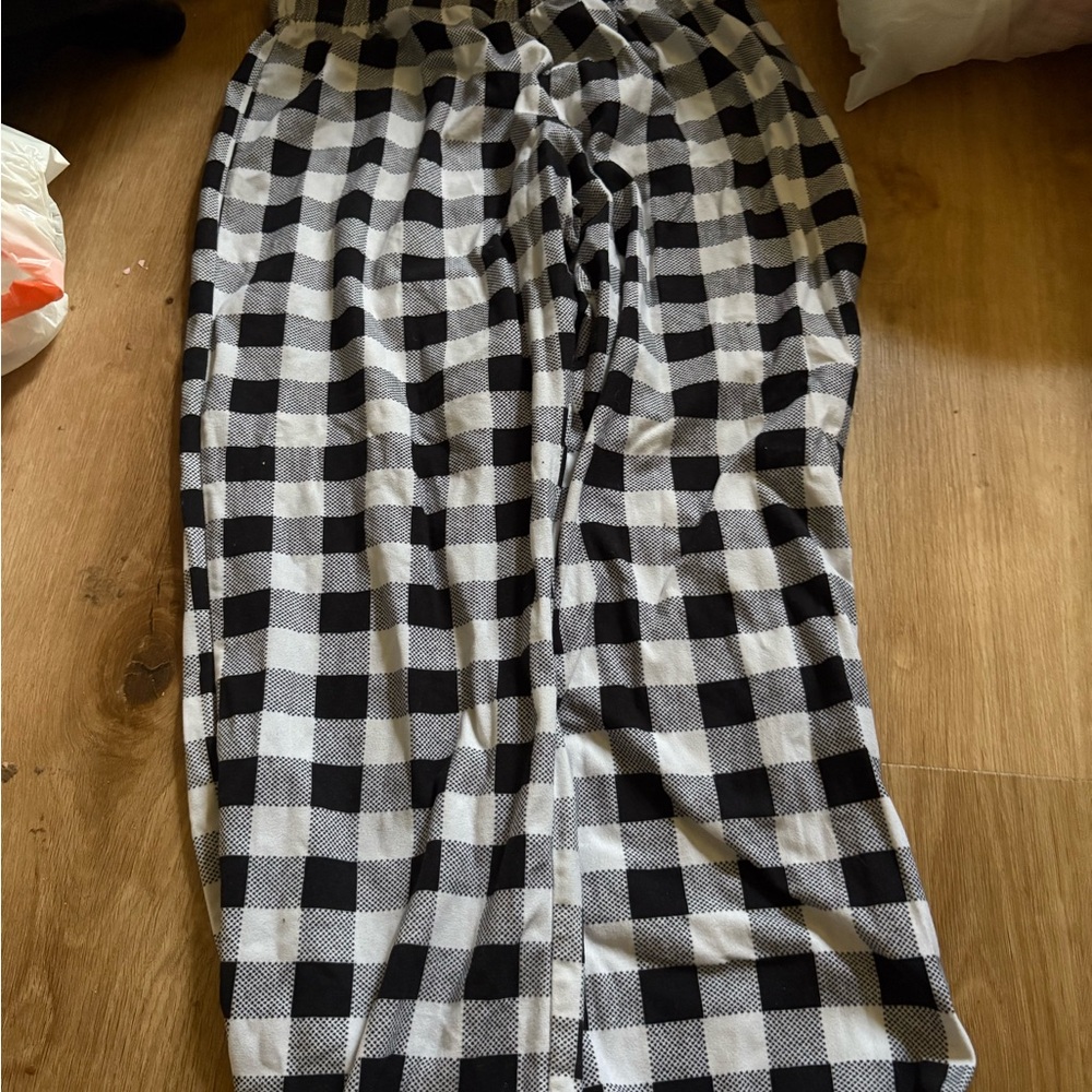 Calvin Klein Black and White Checkered Pajama Pants